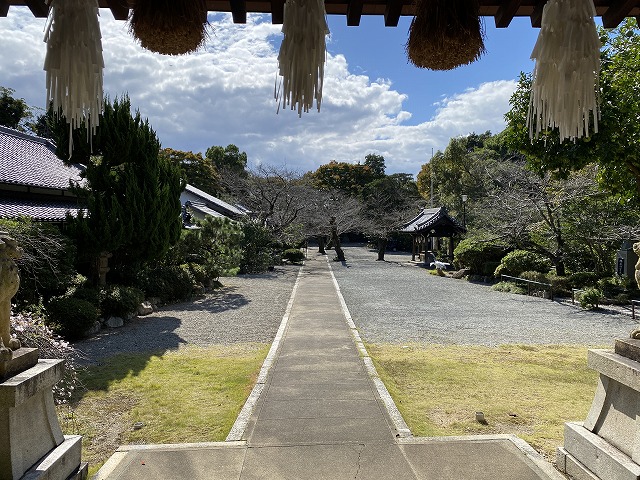 姫路神社　拝殿から境内